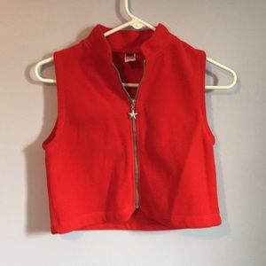 Gap girls red fleece vest Sz M